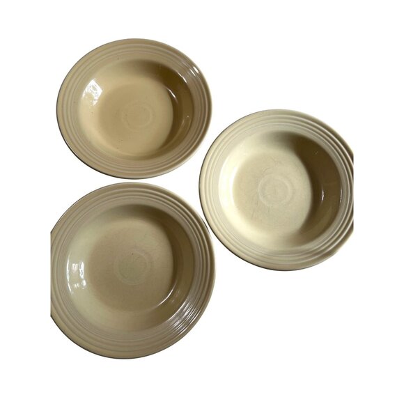 Vintage Fiesta Pale Yellow Soup Bowls 3-Piece Set - Picture 1 of 7